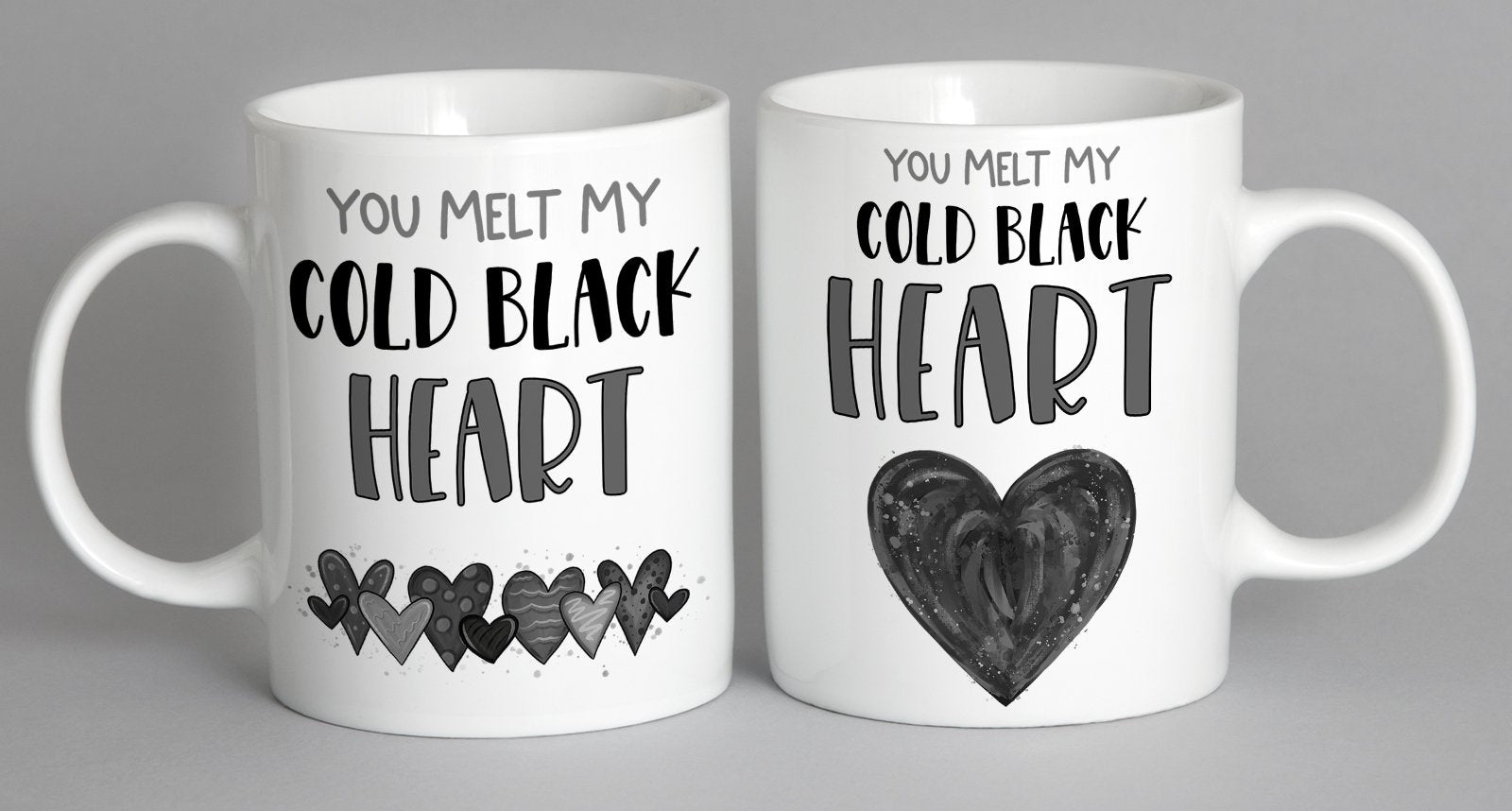 You Melt My Cold Black Heart (Little Hearts Version) Mug Coffee
