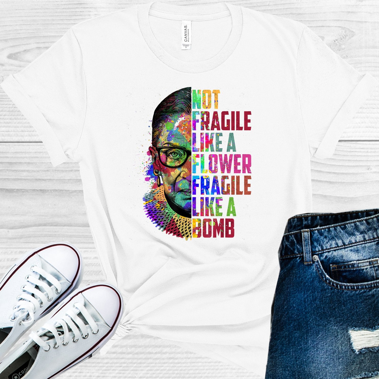 Rbg Not Fragile Like A Flower Bomb Graphic Tee Graphic Tee