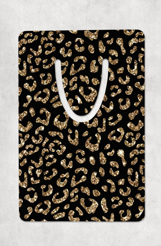 Faux Glitter Leopard Bookmark