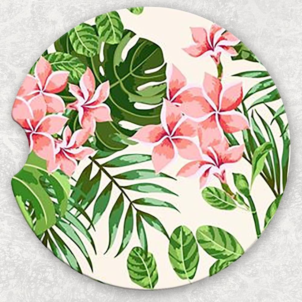 Car Coaster Set - Hawaiian Floral