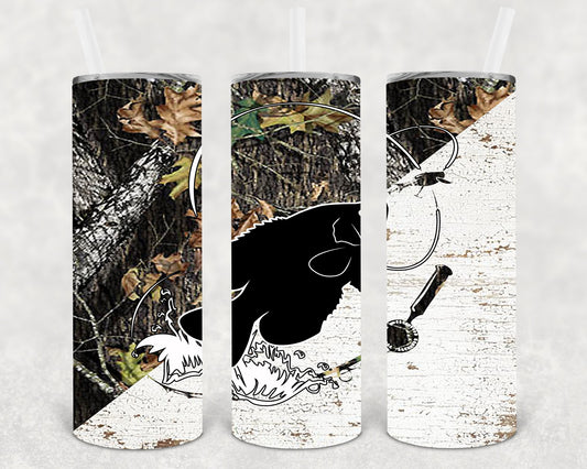 Camo Fish 20 Oz Skinny Tumbler