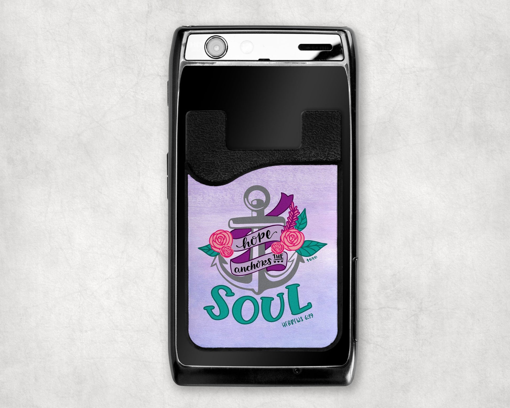 Hope Anchors The Soul Card Caddy Phone Wallet