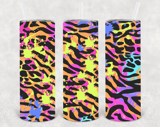 Rainbow Animal Print 20 Oz Skinny Tumbler