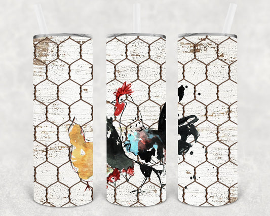 Chickens 20 Oz Skinny Tumbler