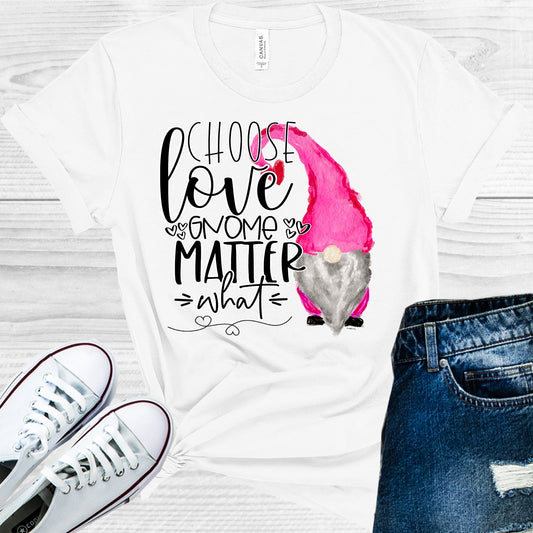 Choose Love Gnome Matter What Graphic Tee Graphic Tee