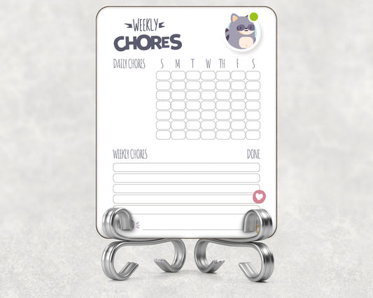Weekly Chores Dry Erase Board