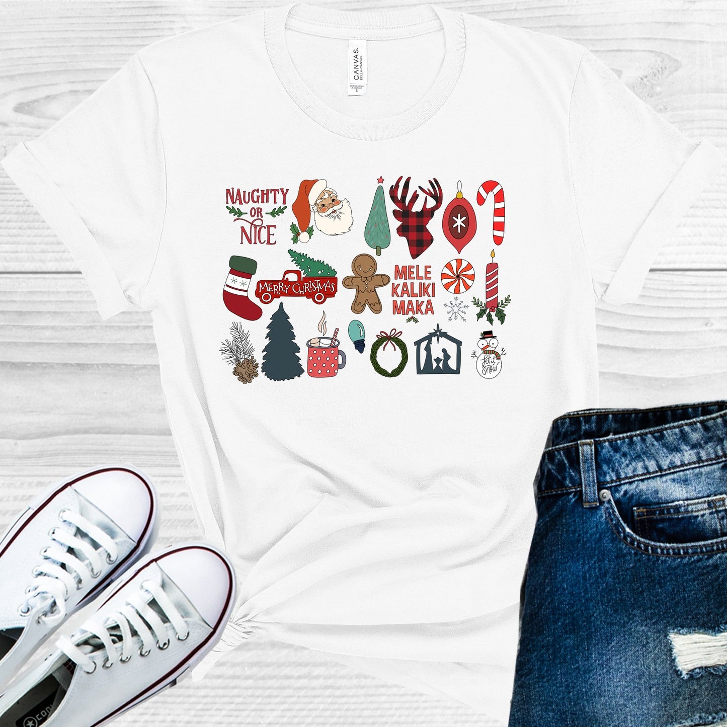 Christmas Icons Graphic Tee Graphic Tee