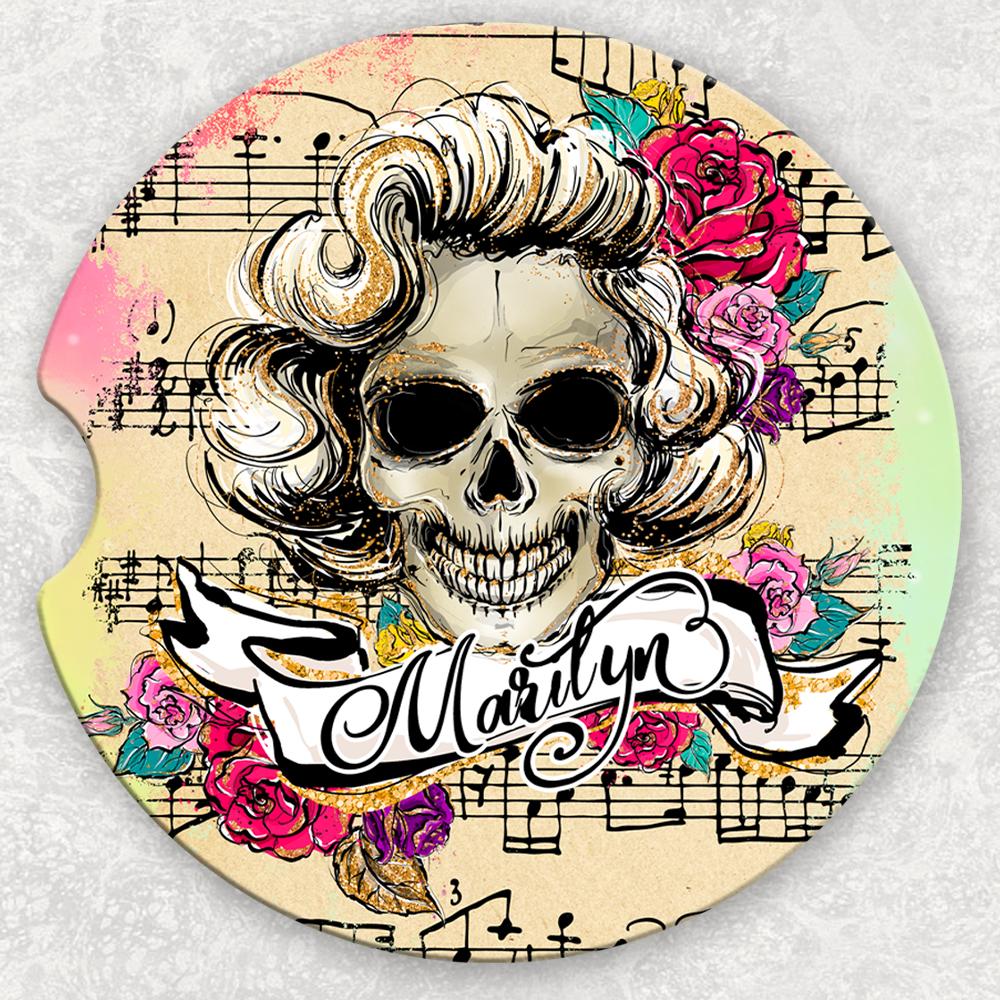 Car Coaster Set - Marilyn Skull