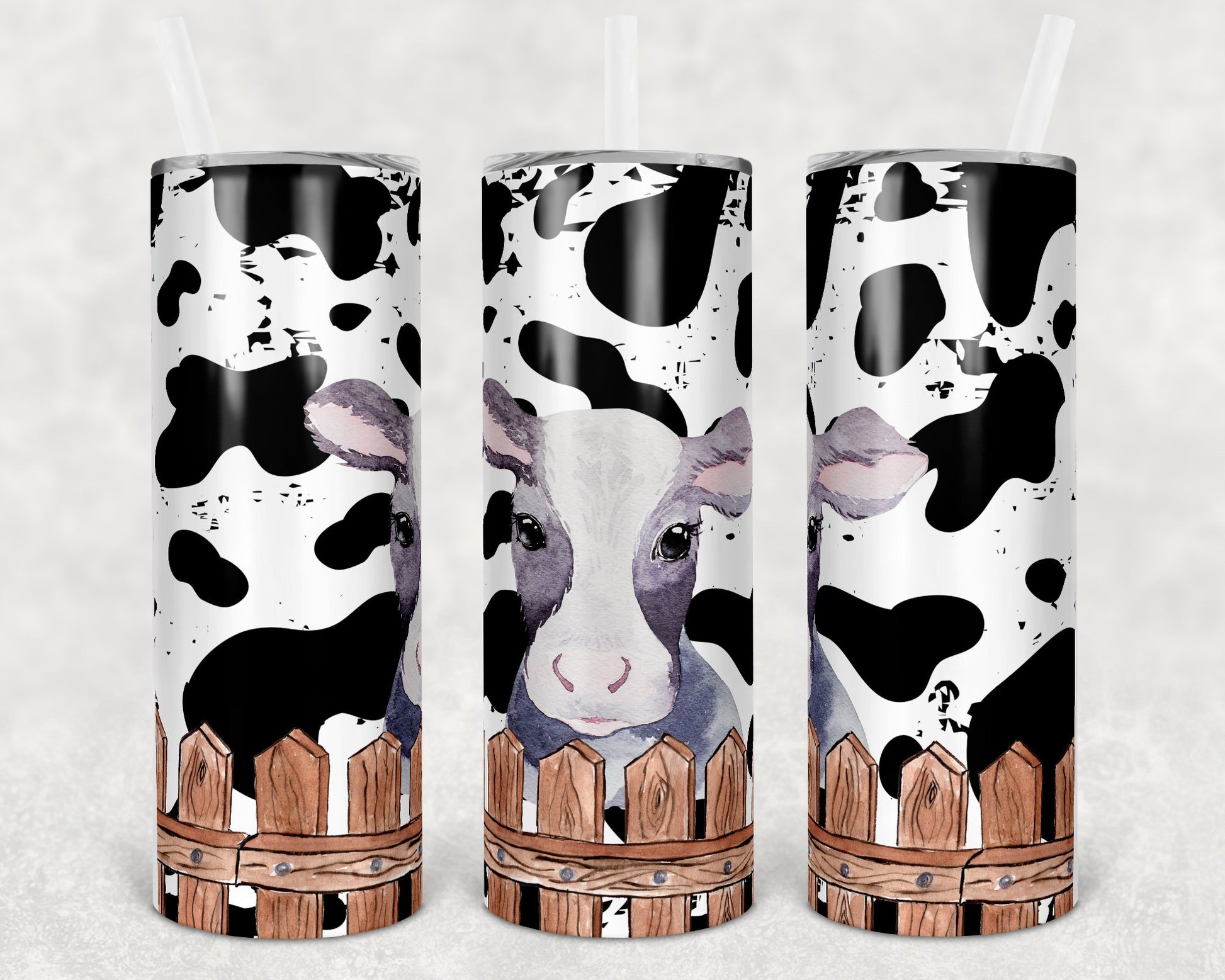 Cow 20 Oz Skinny Tumbler