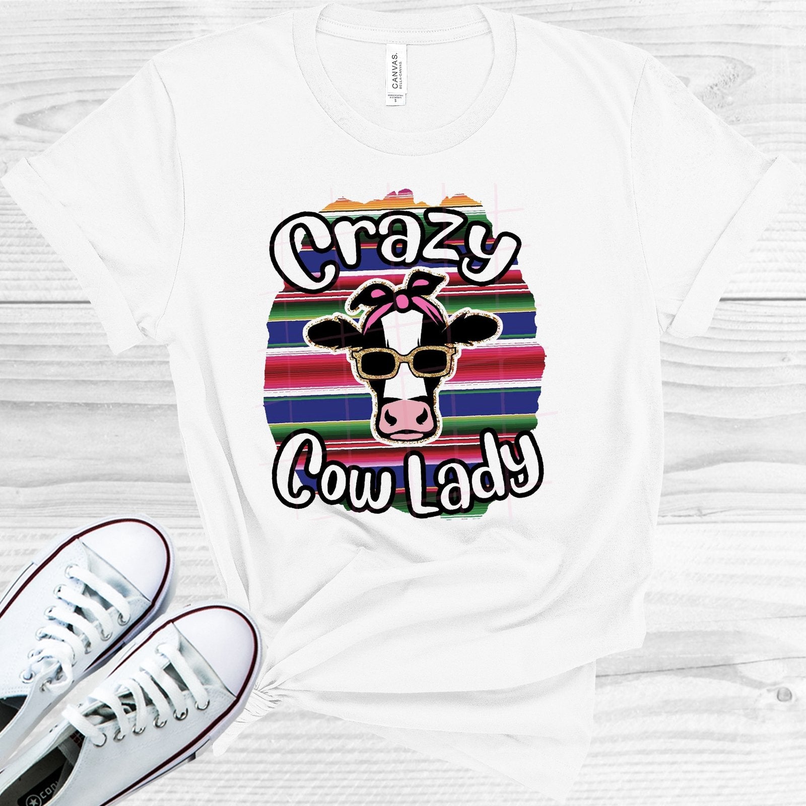 Crazy Cow Lady Graphic Tee Graphic Tee