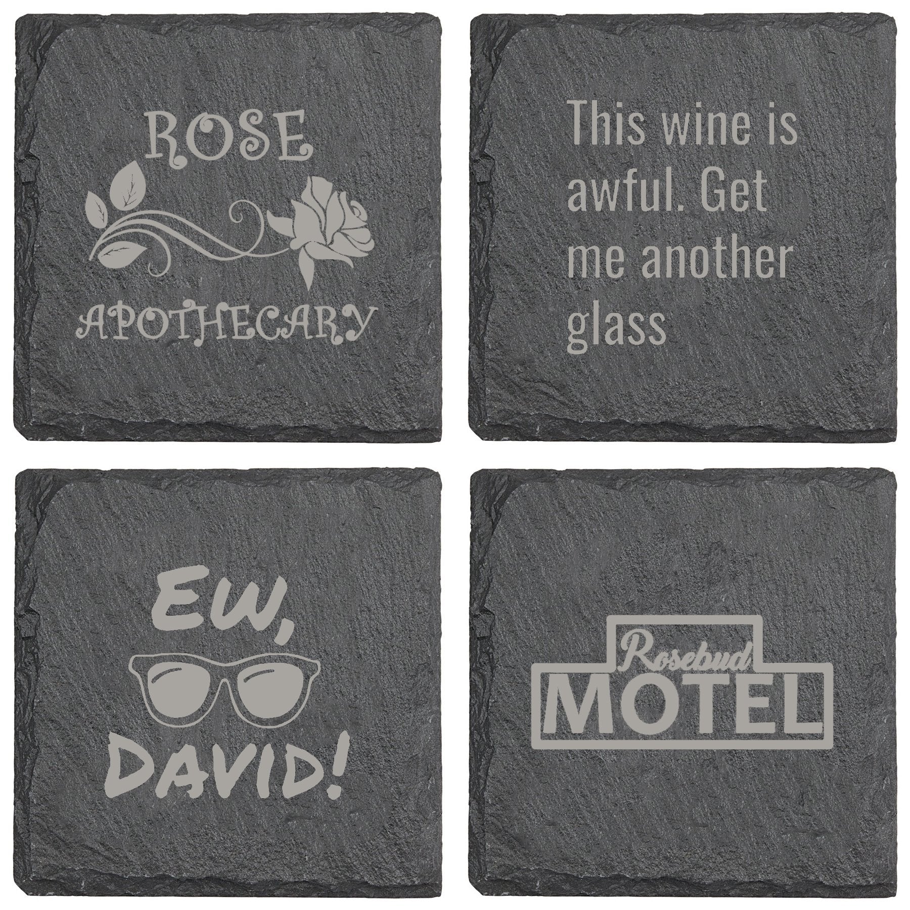 Schitts Creek Rose Apothecary Slate Coaster