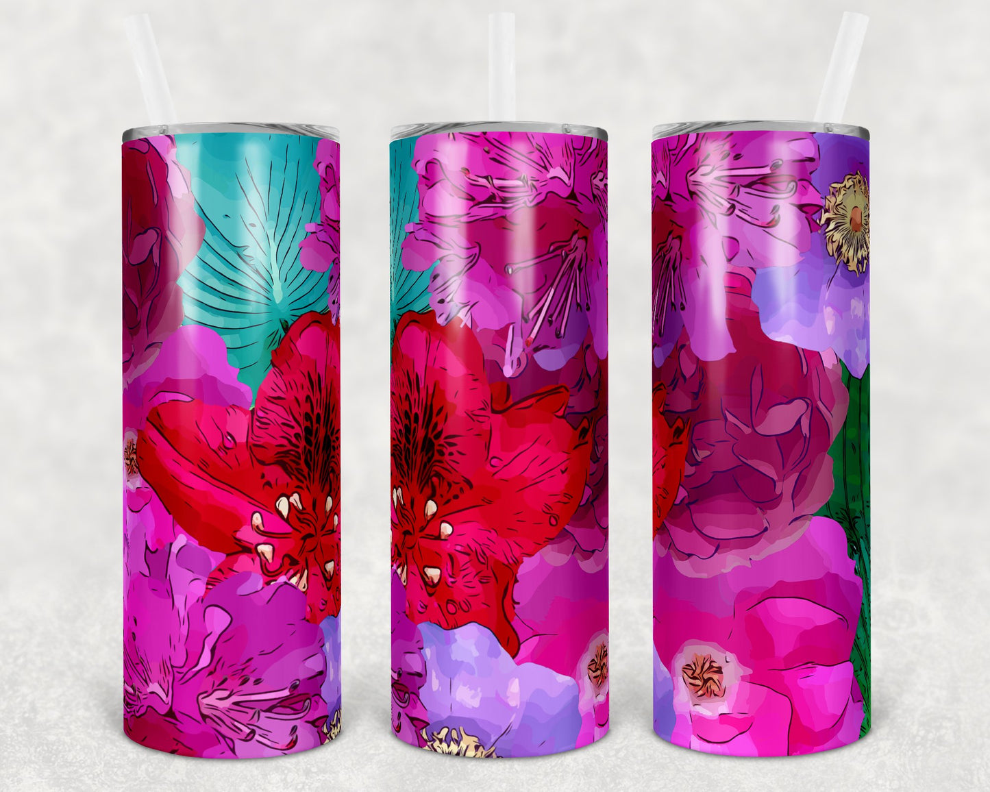 City Flowers 20 Oz Skinny Tumbler