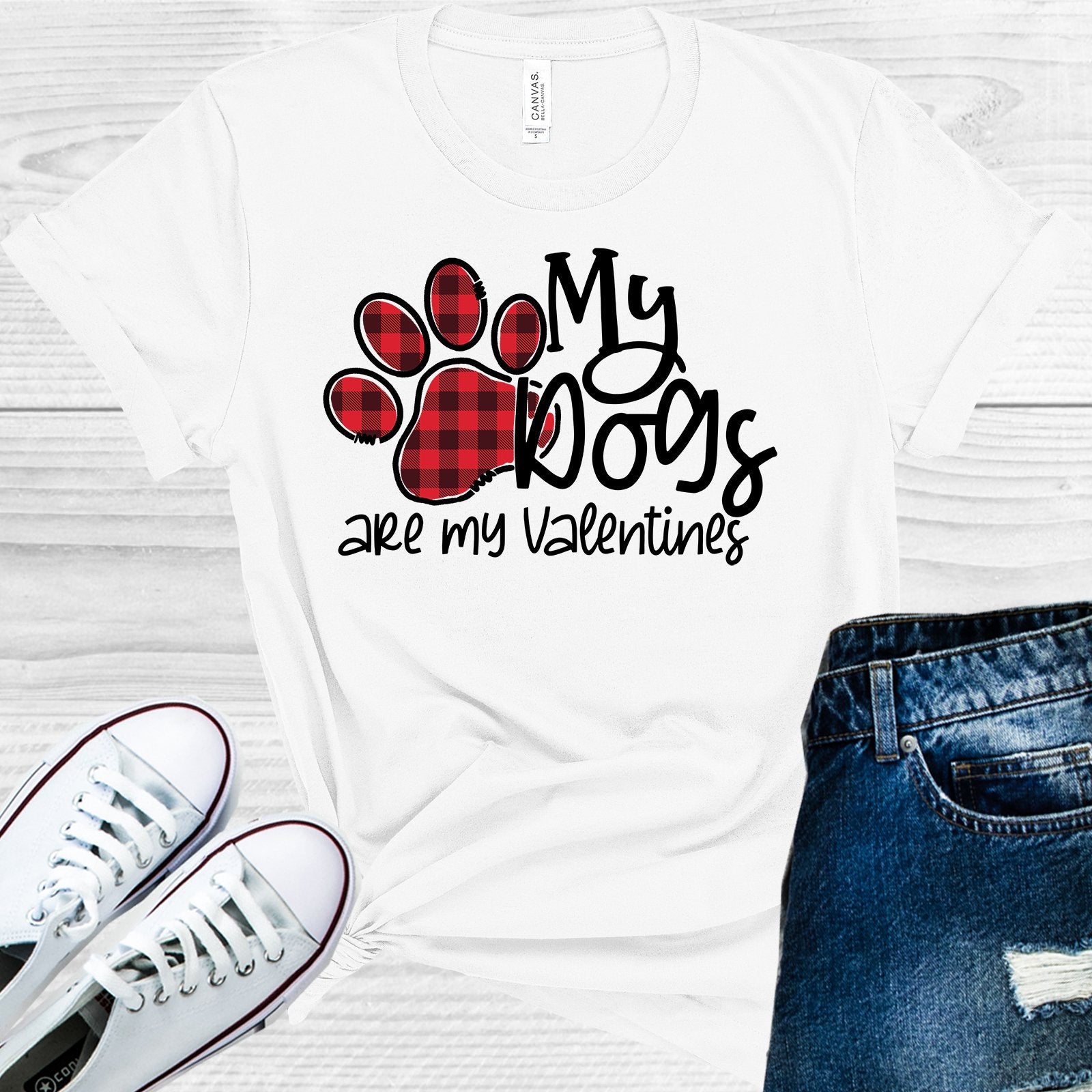 My Dogs Are Valentine Graphic Tee Graphic Tee