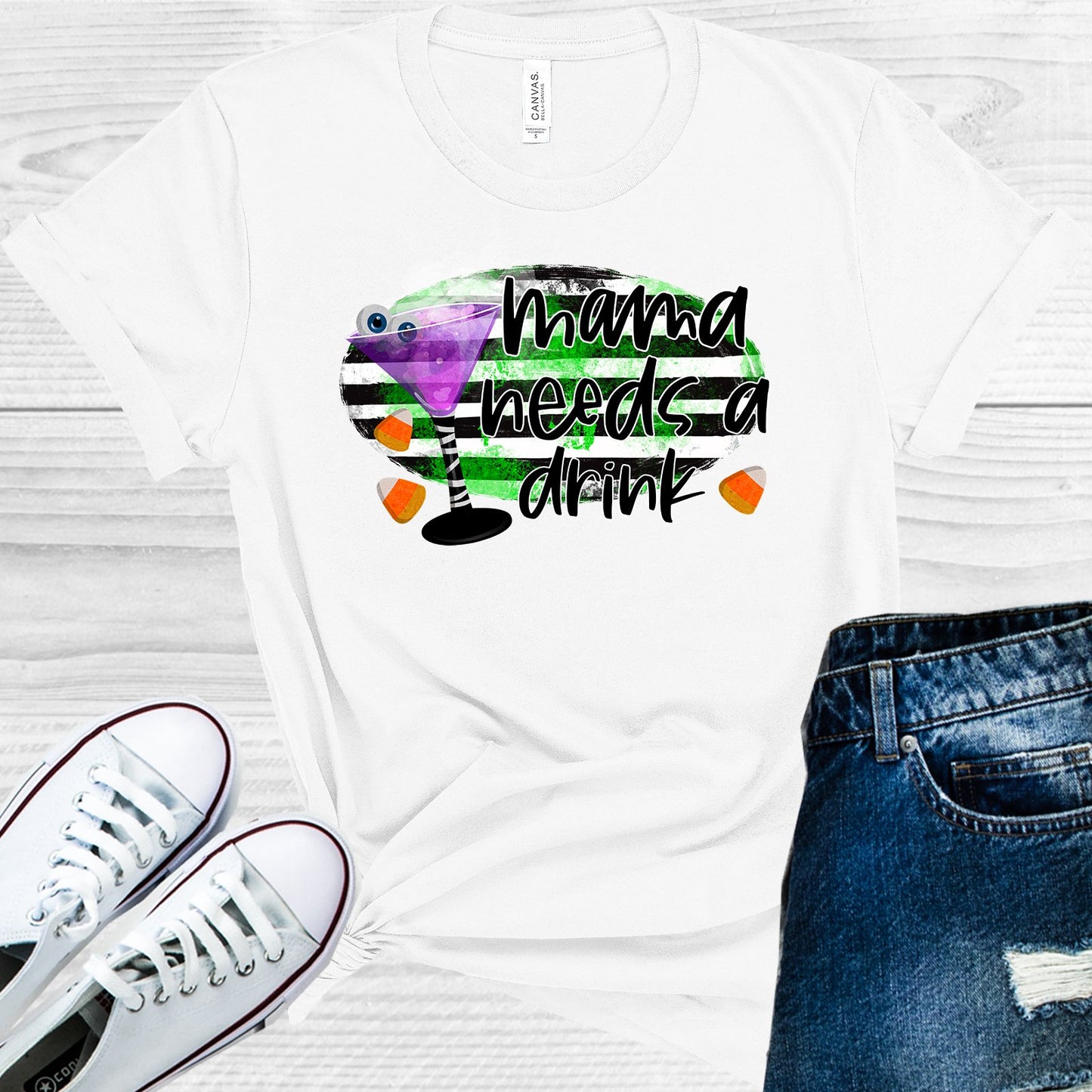 Mama Needs A Drink Graphic Tee Graphic Tee