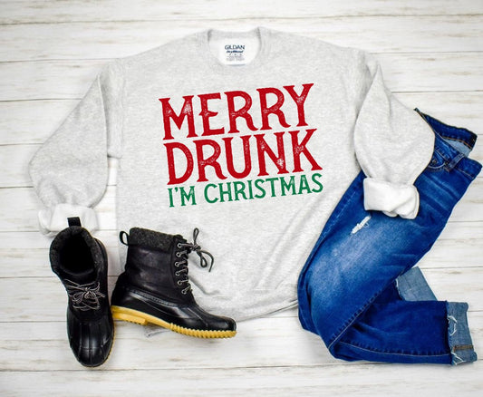 Merry Drunk Im Christmas Graphic Tee Graphic Tee