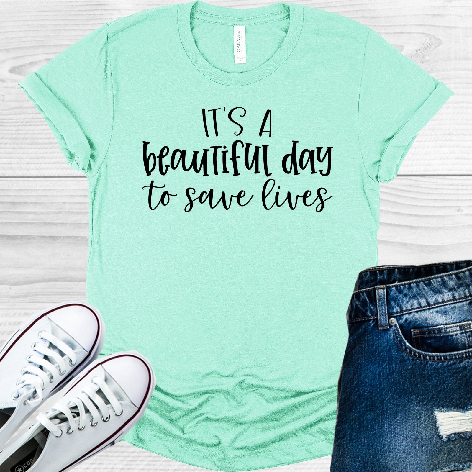 Greys Anatomy: Its A Beautiful Day To Save Lives Graphic Tee Graphic Tee