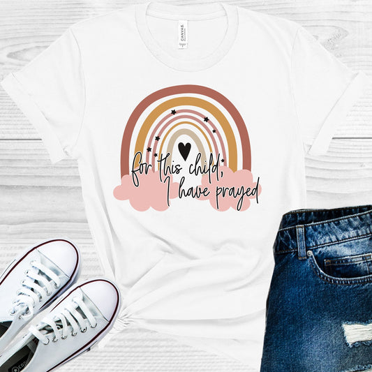 For This Child I Have Prayed Pregnancy Announcement Graphic Tee Graphic Tee