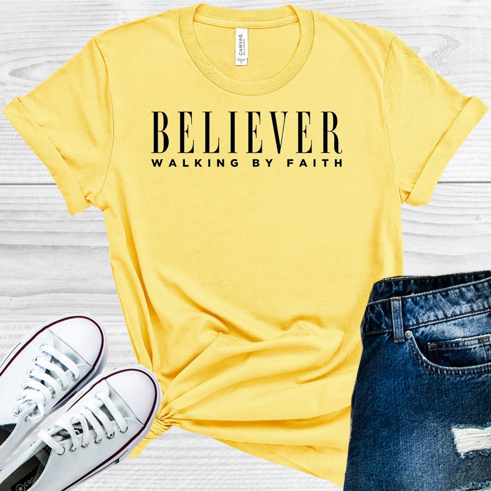 Believer Walking By Faith Graphic Tee Graphic Tee