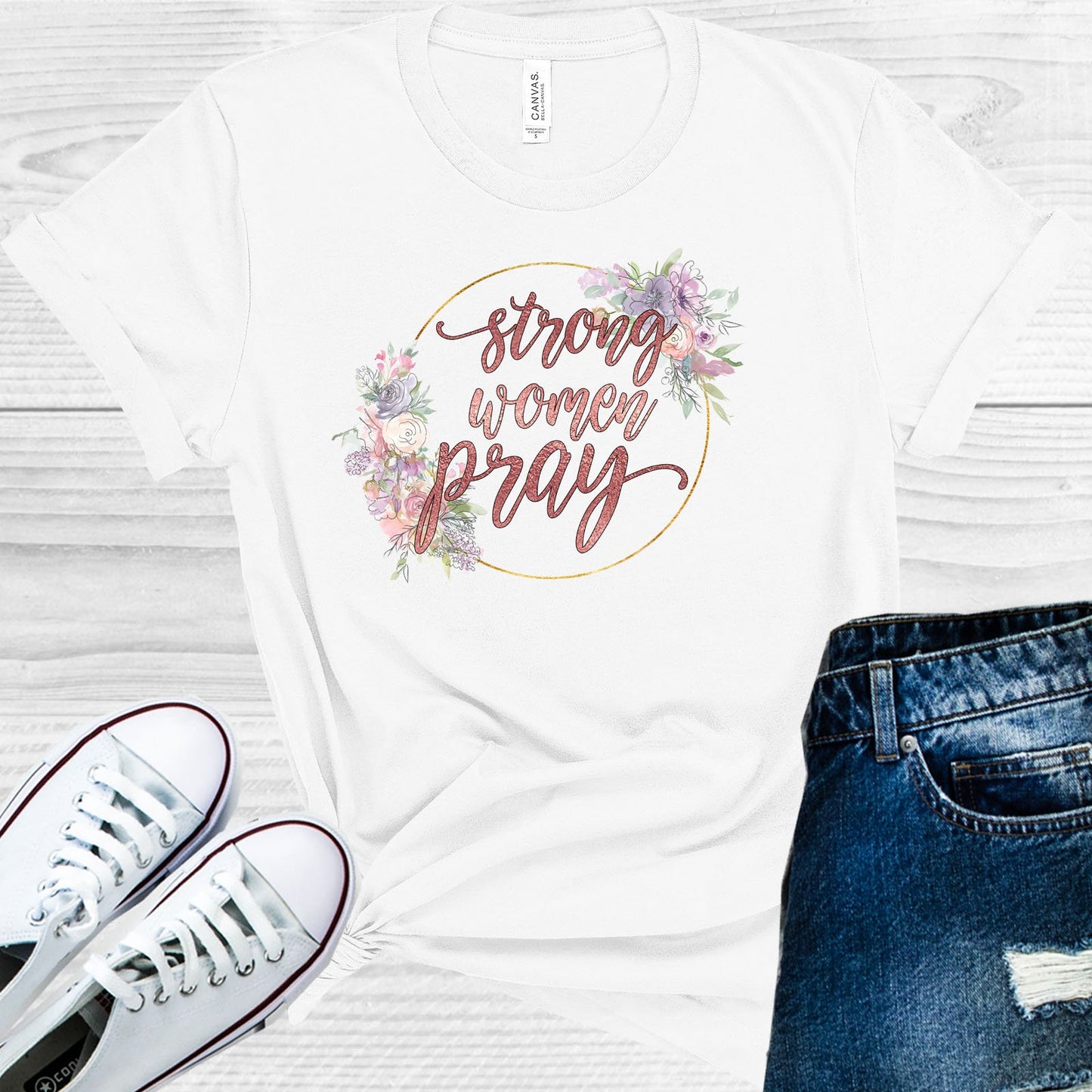 Strong Women Pray Graphic Tee Graphic Tee