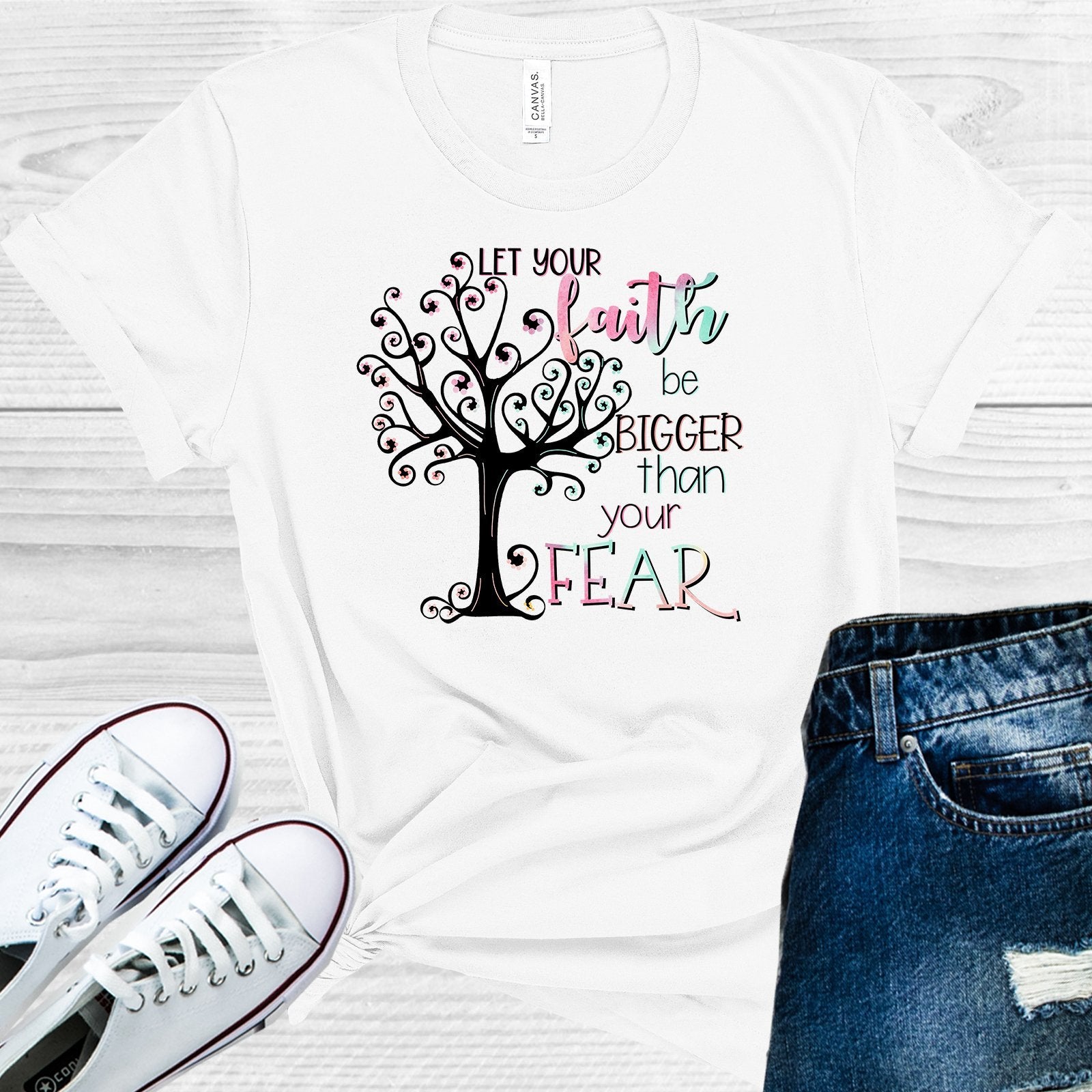 Let Your Faith Be Bigger Than Fear Graphic Tee Graphic Tee
