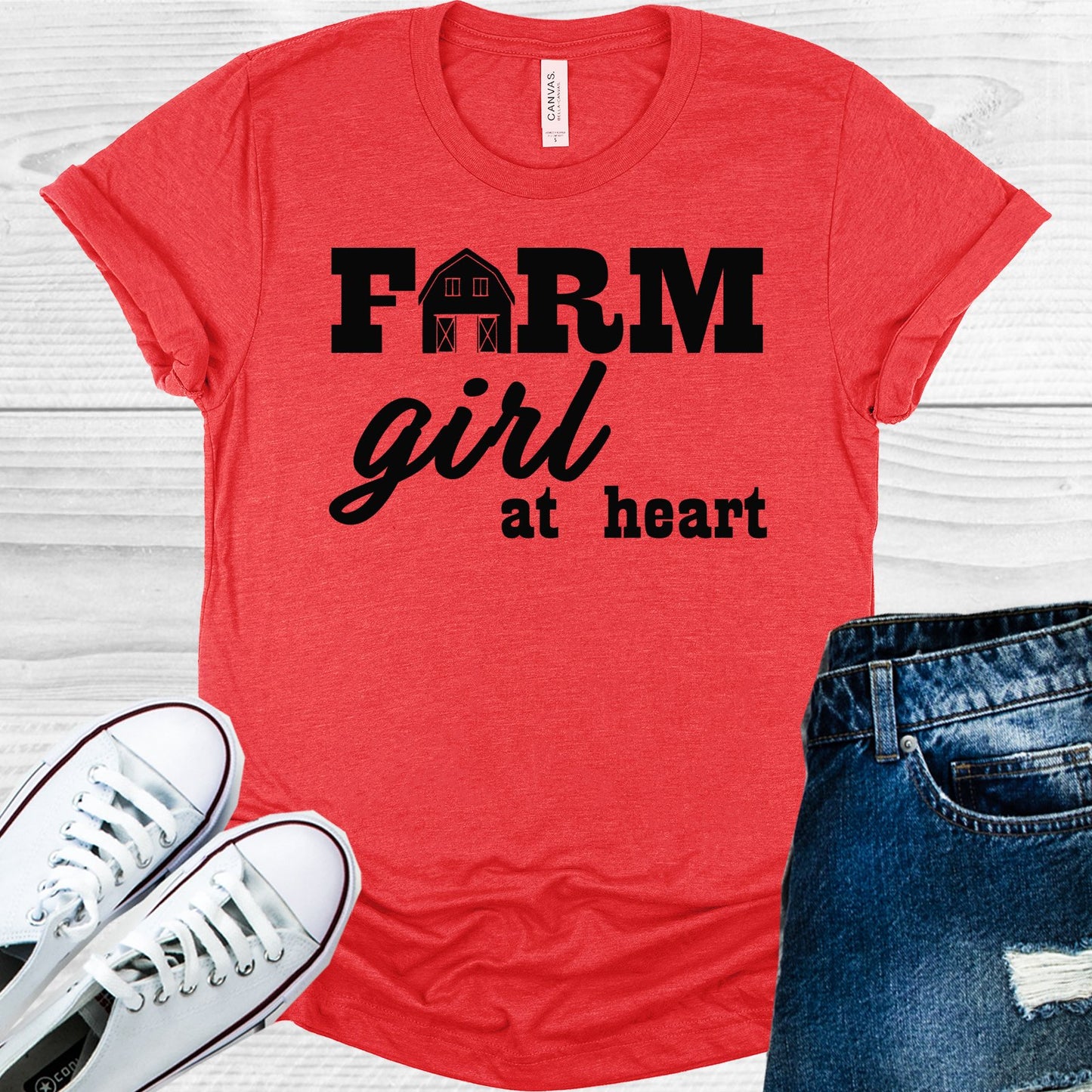 Farm Girl At Heart Graphic Tee Graphic Tee