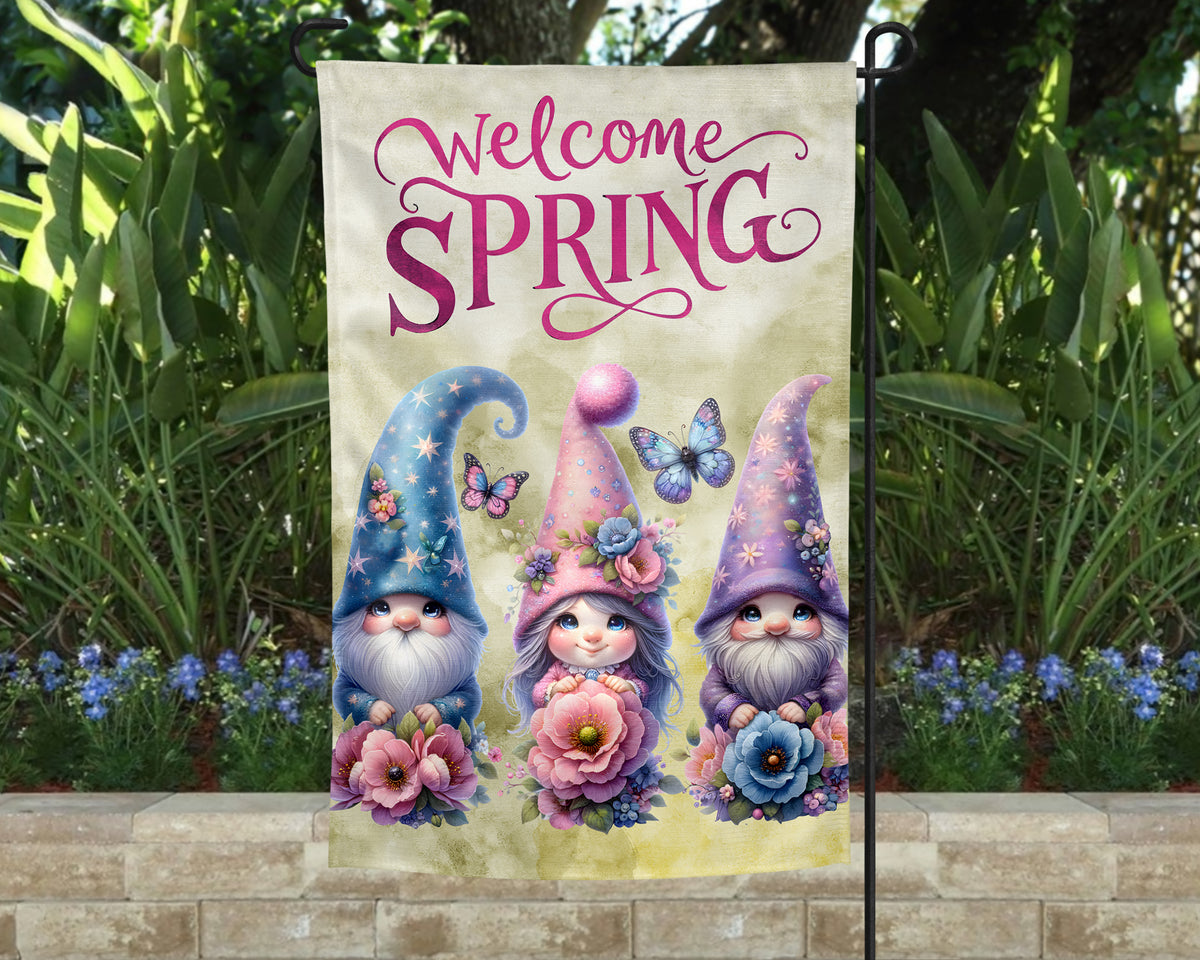 Welcome Spring Garden Flag