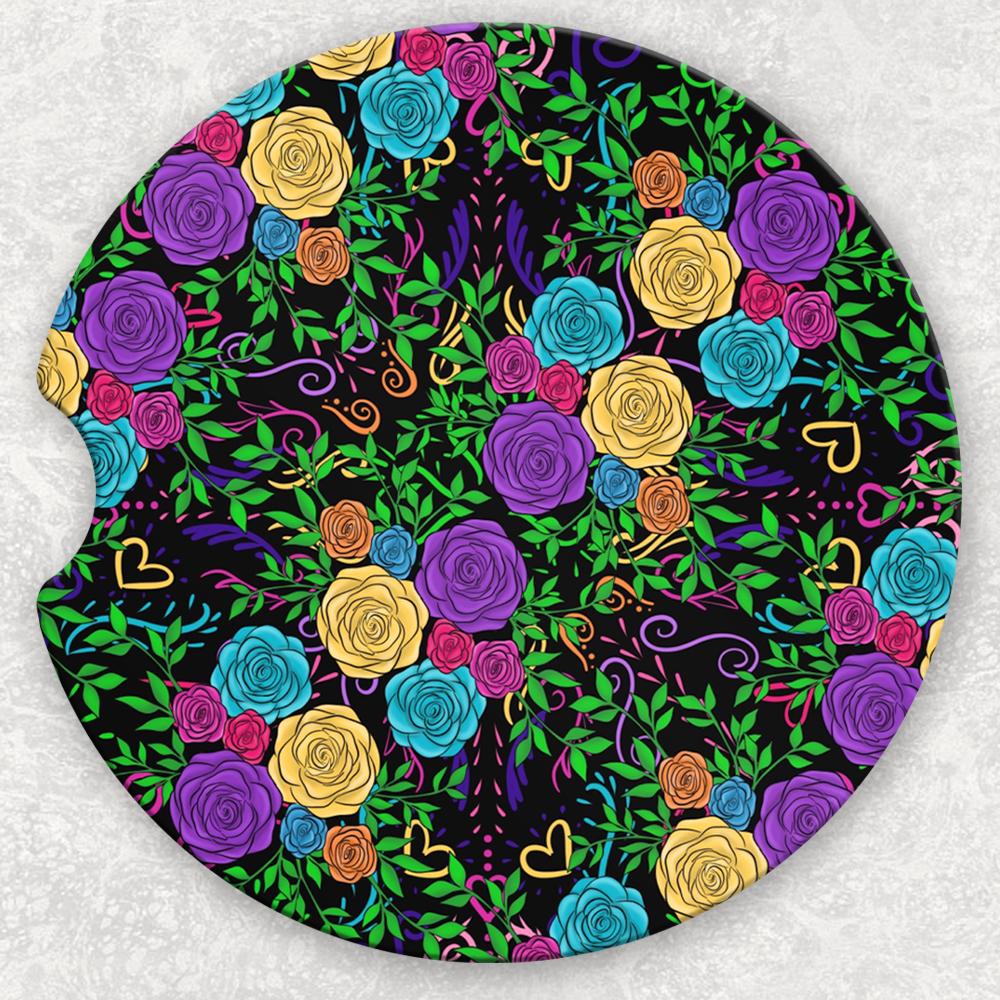 Car Coaster Set - Floral