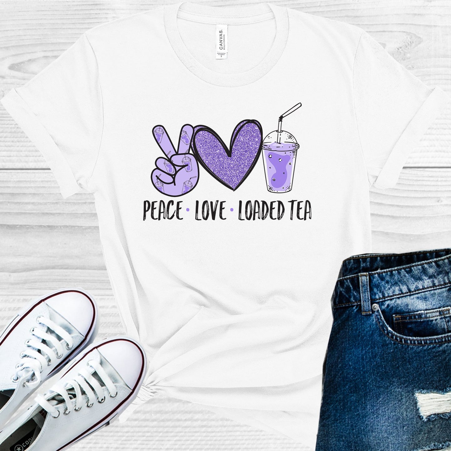 Peace Love Loaded Tea Graphic Tee Graphic Tee