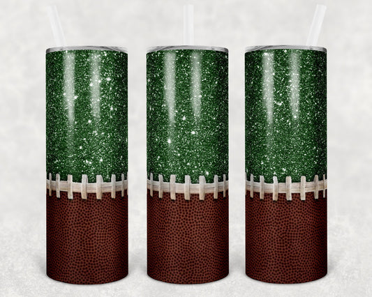 Football 20 Oz Skinny Tumbler
