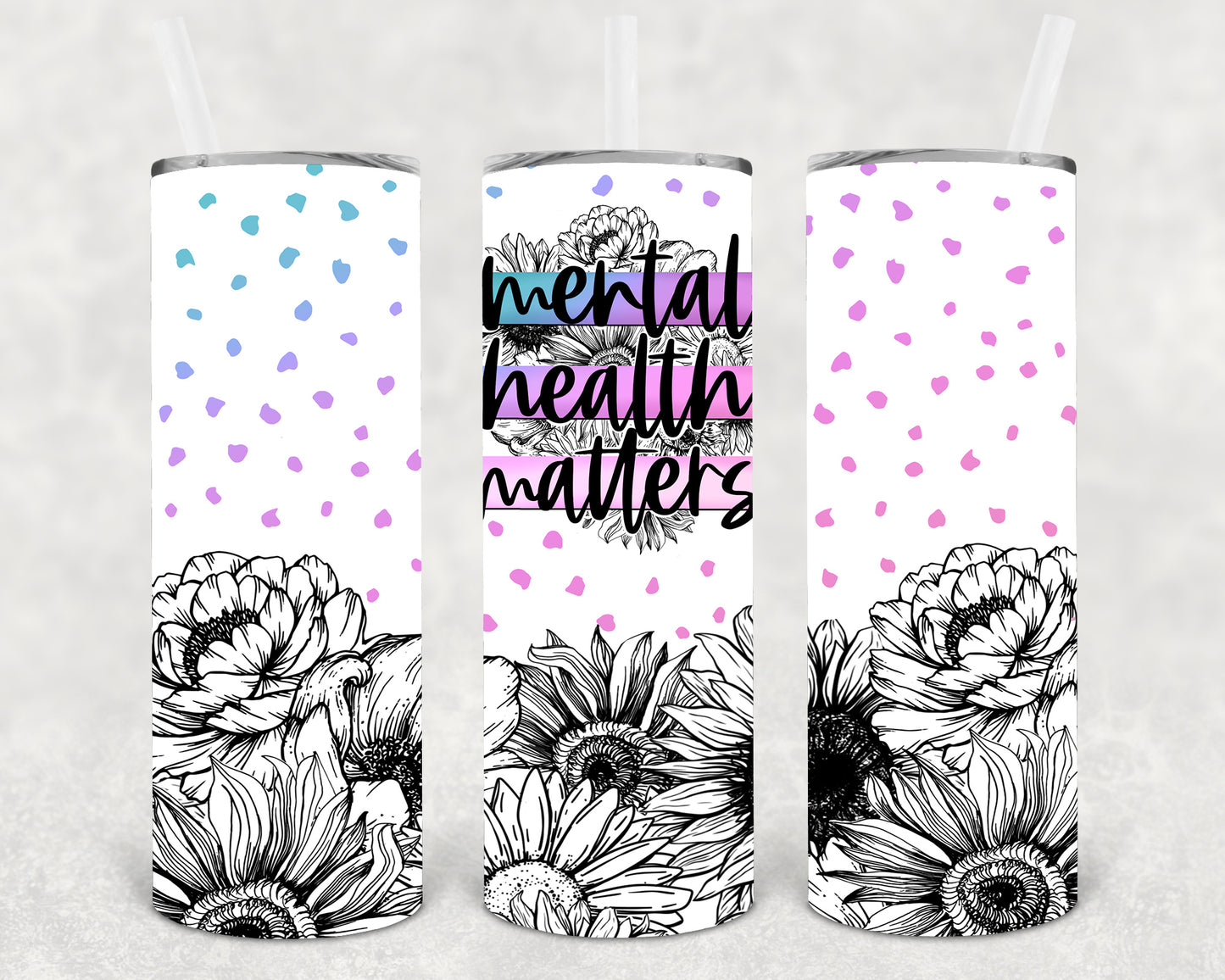 Mental Health Matters 20 oz Skinny Tumbler