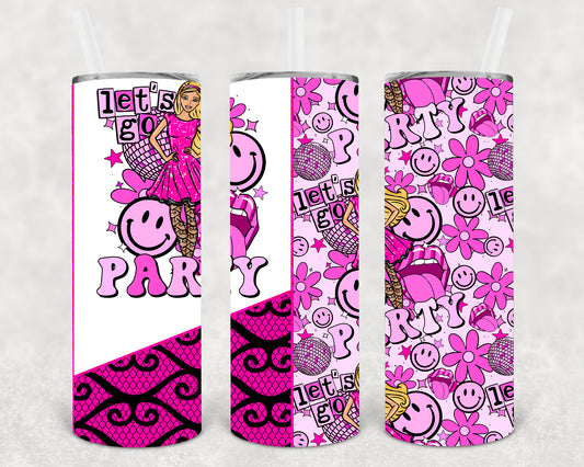 Let's Go Party 20 oz Skinny Tumbler