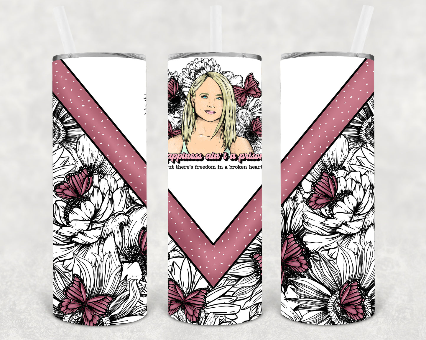 Happiness Ain't a Prison 20 oz Skinny Tumbler