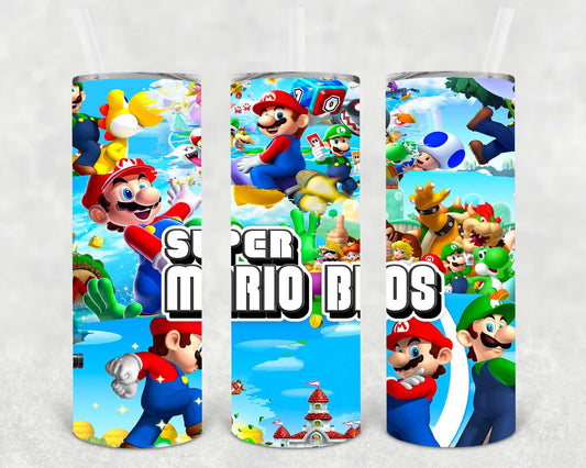 Super Bros 20 Oz Skinny Tumbler
