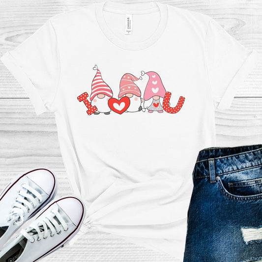 I Love You Gnomes Graphic Tee Graphic Tee