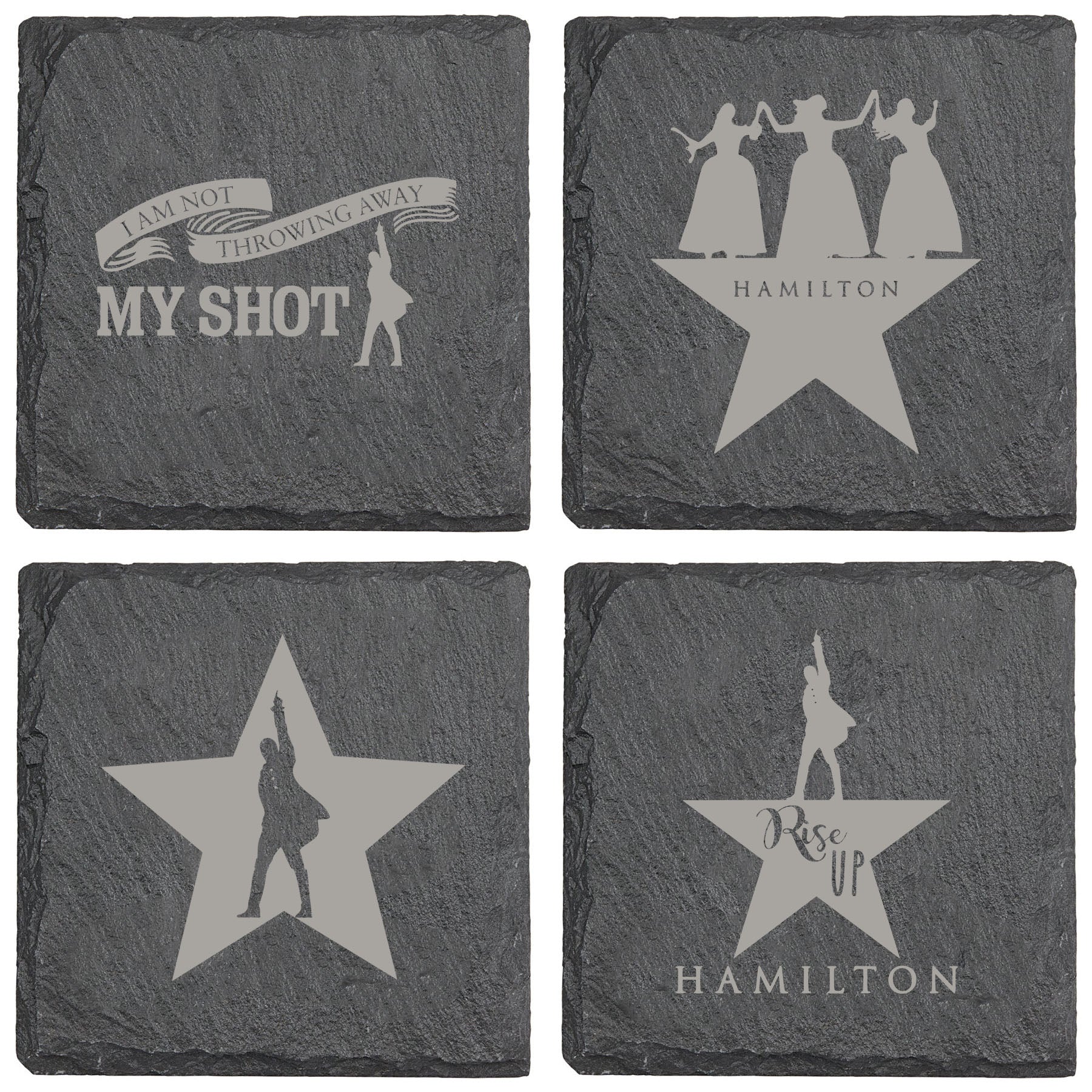 Hamilton Go Ham Or Home Slate Coaster