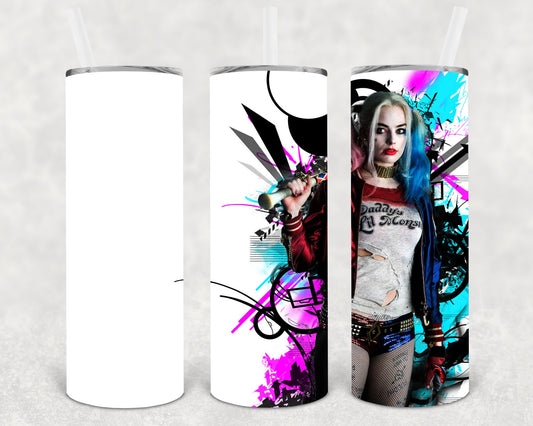 Harley Quinn 20 Oz Skinny Tumbler