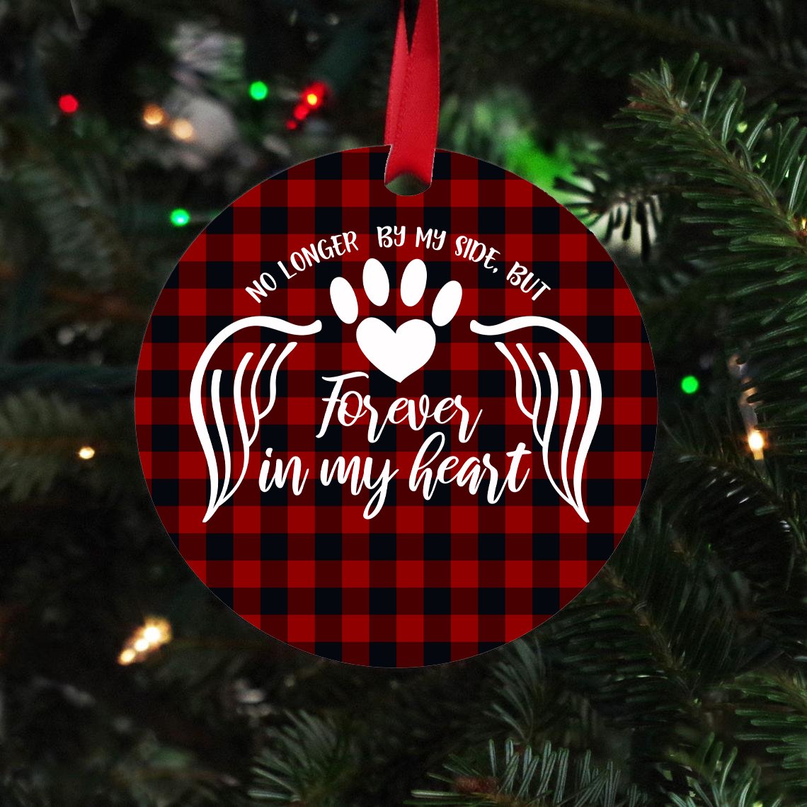 No Longer By My Side But Forever In Heart Christmas Ornament