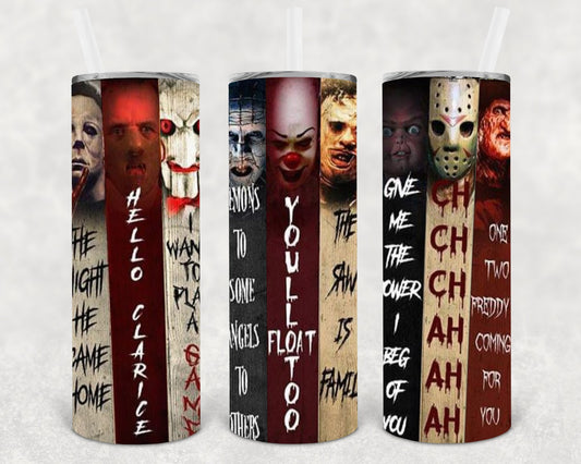 Horror Movie 20 Oz Skinny Tumbler