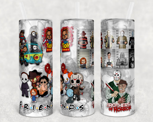 Horror Friends 20 Oz Skinny Tumbler