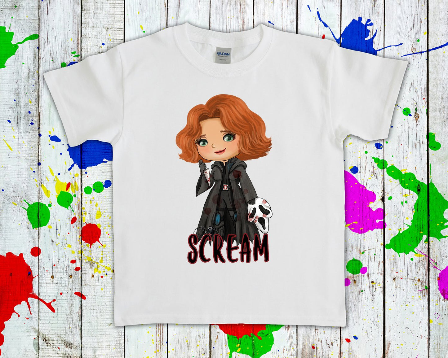 Black Widow Scream Graphic Tee Graphic Tee