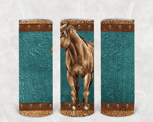 Horse 20 Oz Skinny Tumbler