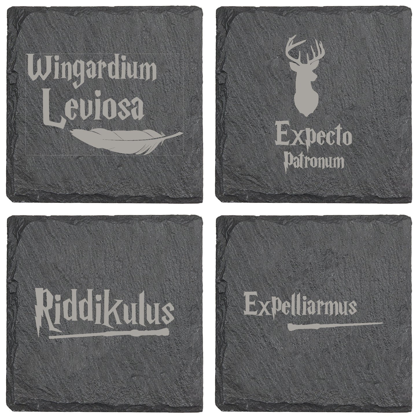 Harry Potter Wingardium Leviosa Slate Coaster
