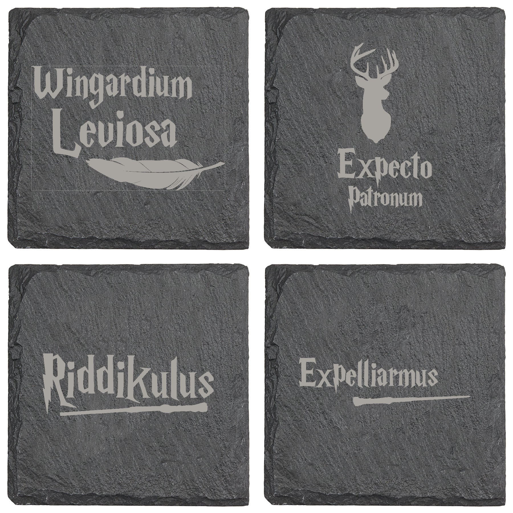 Harry Potter Wingardium Leviosa Slate Coaster