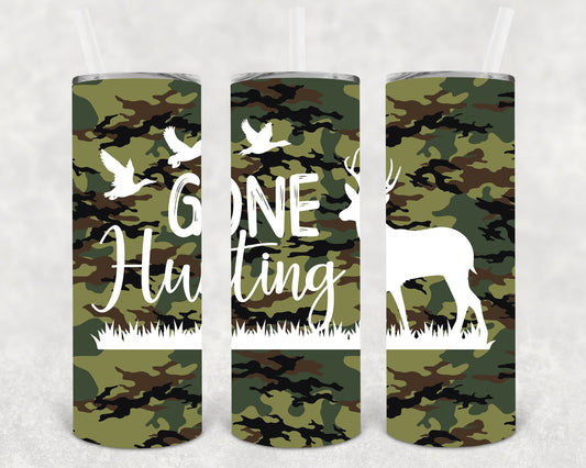 Gone Hunting 20 Oz Skinny Tumbler