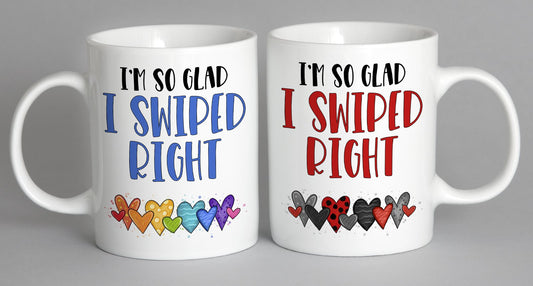 Im So Glad I Swiped Right (Black/red Version) Mug Coffee