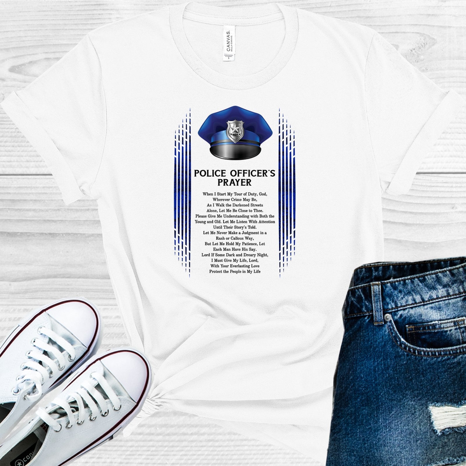 Police Officers Prayer Graphic Tee Graphic Tee