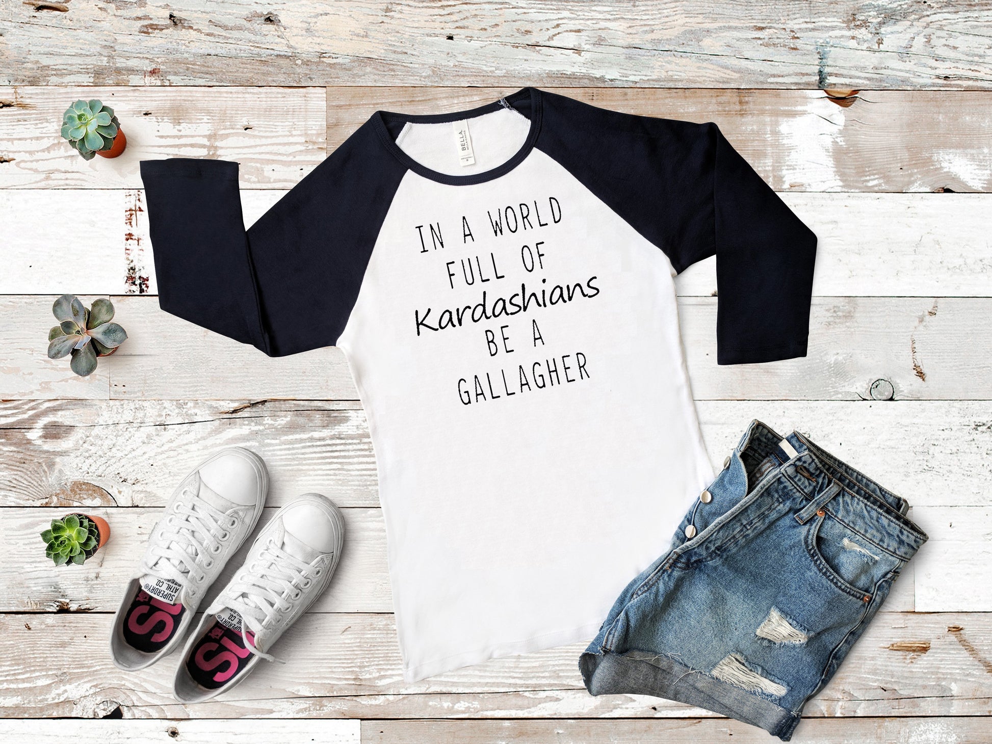 In A World Full Of Kardashians Be Gallagher Graphic Tee Graphic Tee