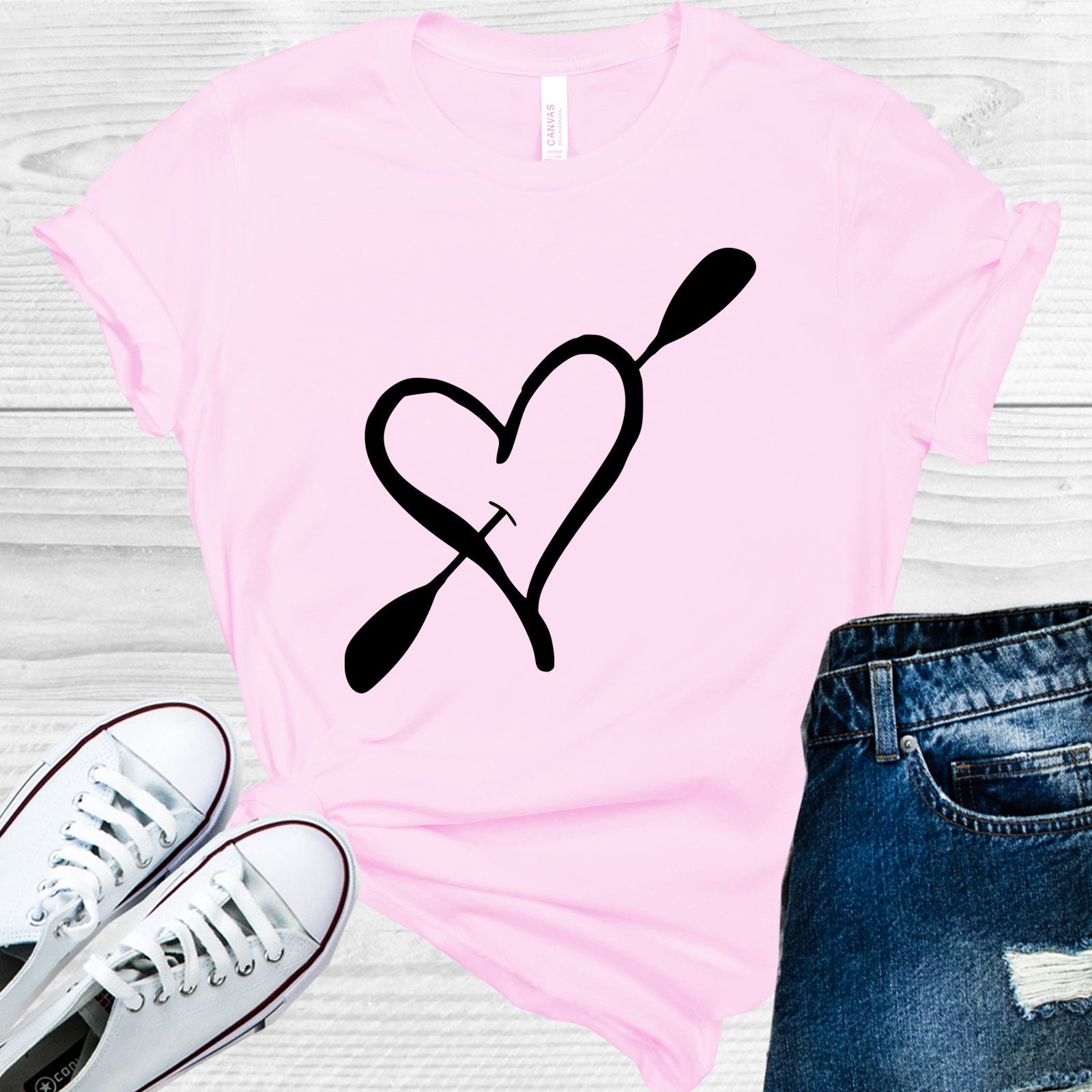 Kayak Heart Graphic Tee Graphic Tee