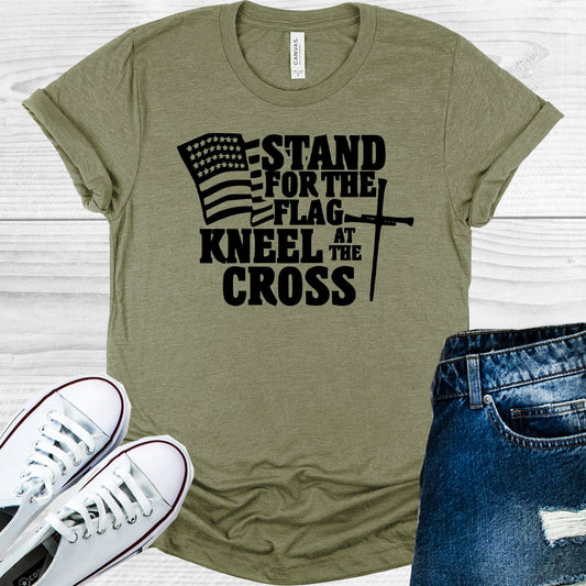 Stand For The Flag Kneel Cross Graphic Tee Graphic Tee