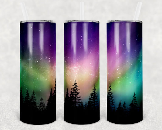 Northern Lights 20 Oz Skinny Tumbler